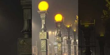 Ram Mandir Ayodhya : श्री राम की अयोध्या में रात में सूर्य जैसी रौशनी बिखेरेंगे सूर्य स्तंभ #shorts