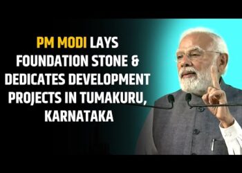 PM Modi lays foundation stone & dedicates development projects in Tumakuru, Karnataka