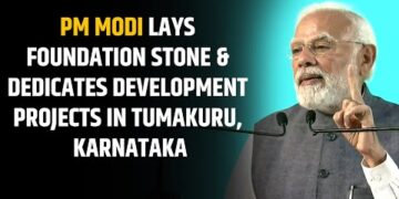 PM Modi lays foundation stone & dedicates development projects in Tumakuru, Karnataka