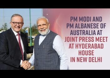 PM Modi and PM Albanese of Australia at joint press meet at Hyderabad House in New Delhi