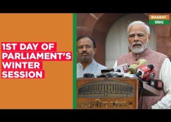 PM Modi’s appeal to parties on 1st day of Parliament’s Winter Session | Bharat samvad